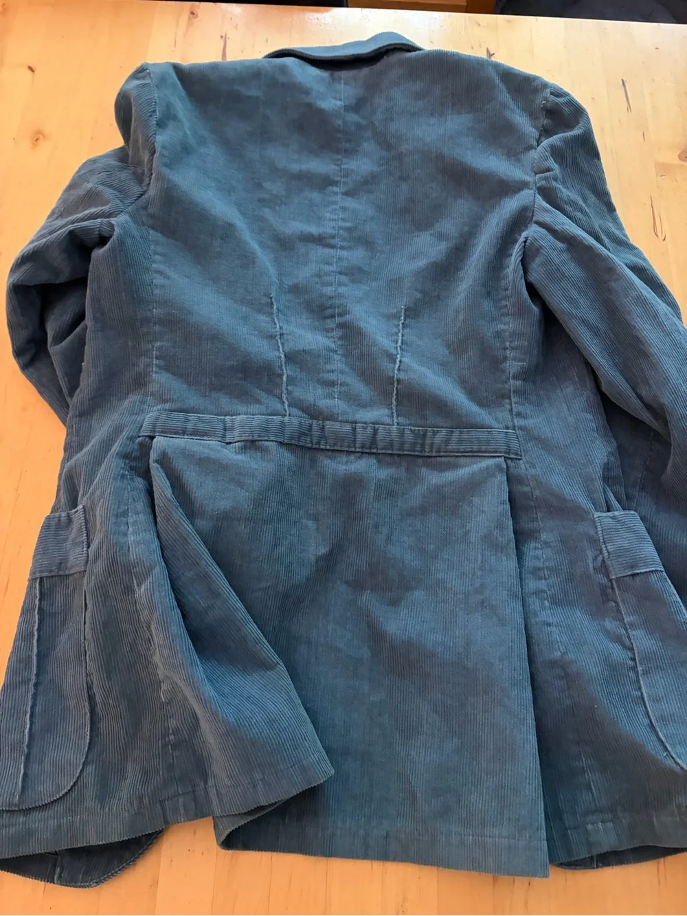 Corduroy Men’s  Blazer Jacket - Teal Blue Vntg Montgomery Ward